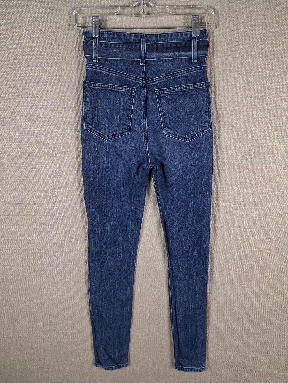 Reformation Kayo High Skinny Jeans Womens 23 Blue Erie Wash Denim Belted Stretch - Picture 3 of 10